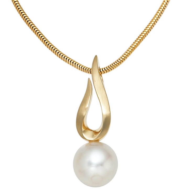 Anhänger mit Süßwasser Perle 585 Gold Gelbgold