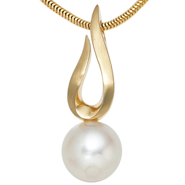 Anhänger mit Süßwasser Perle 585 Gold Gelbgold