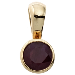 Anhänger mit Rubin rot 333 Gold Gelbgold Rubinanhänger Halsschmuck