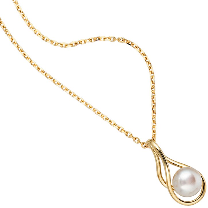 Anhänger mit Süßwasser-Perle 585 Gelbgold