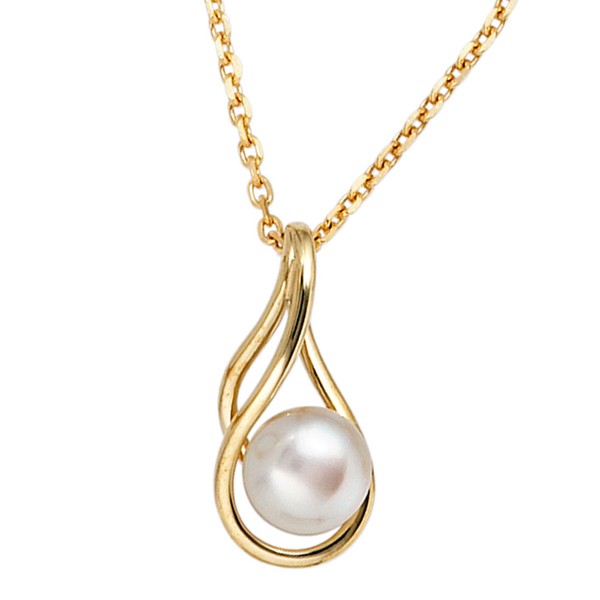 Anhänger mit Süßwasser-Perle 585 Gelbgold