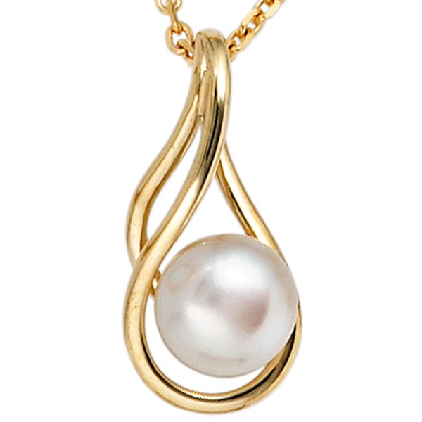 Anhänger mit Süßwasser-Perle 585 Gelbgold