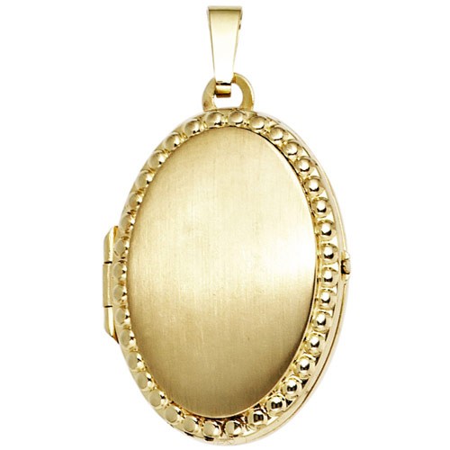 Medaillon zum Öffnen 333 Gelbgold teilmattiert
