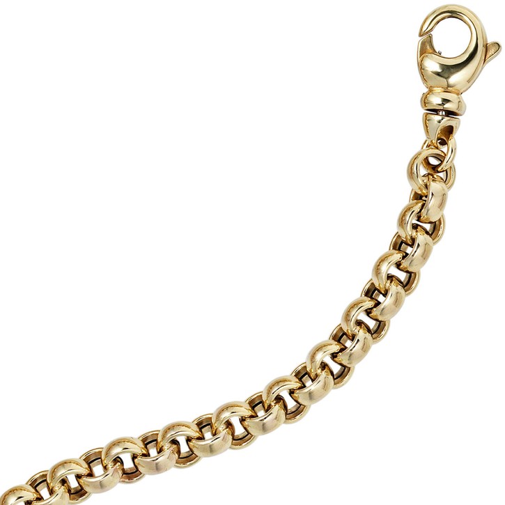6,1mm Erbsarmband aus 585 Gelbgold 19cm