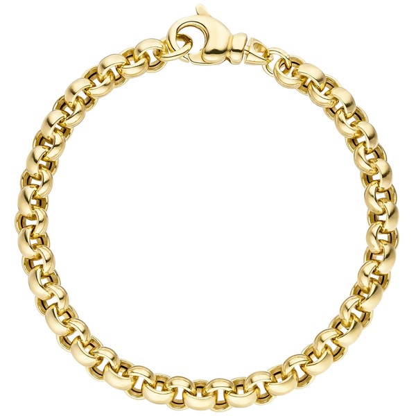 6,1mm Erbsarmband aus 585 Gelbgold 19cm