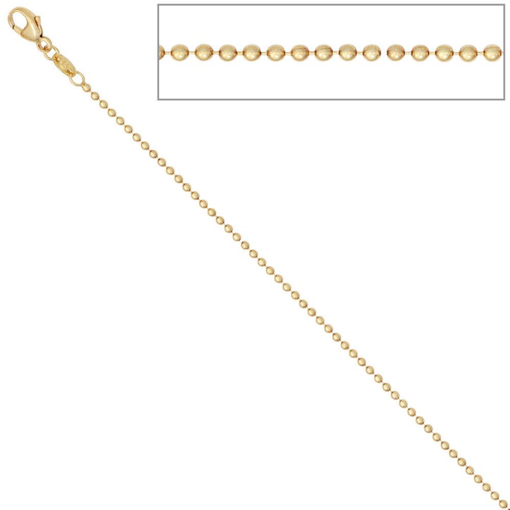 1,5mm Kugelketteaus 585 Gelbgold 42cm