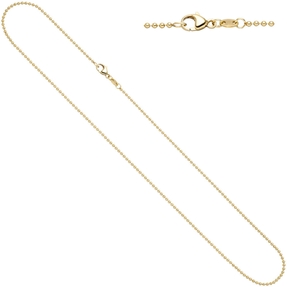1,5mm Kugelkette Kette Halskette Halsschmuck 585 Gold Gelbgold 45cm
