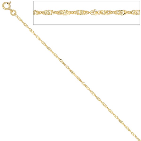 1,8mm Singapurkette 333 Gelbgold 45cm