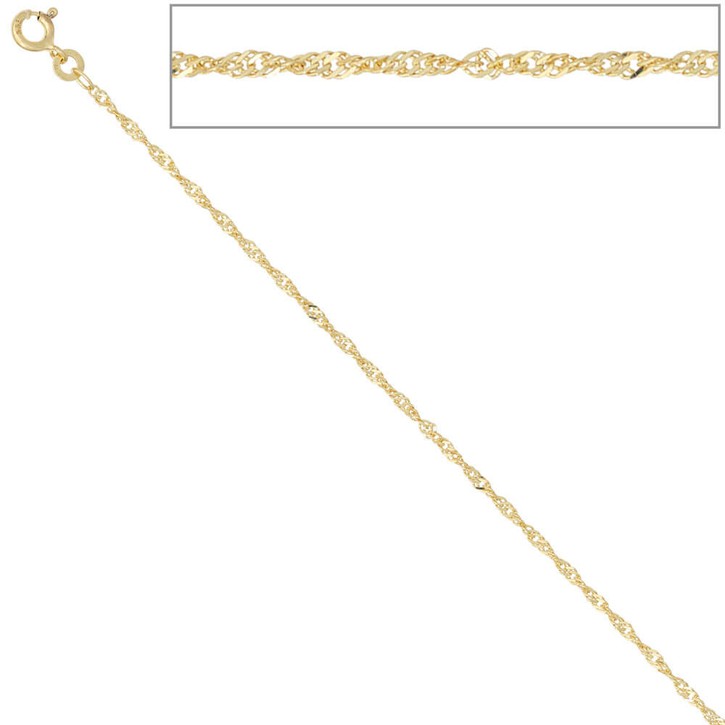 1,8mm Singapurkette 333 Gelbgold 50cm