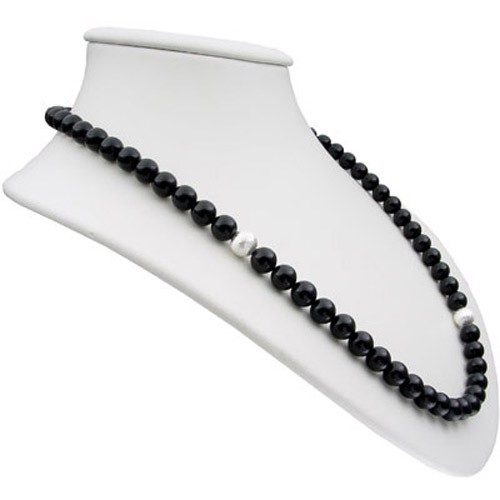Kette aus Onyx und 925 Silber