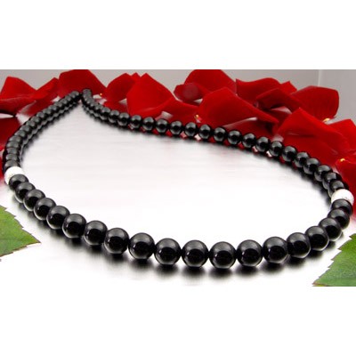 Kette aus Onyx und 925 Silber