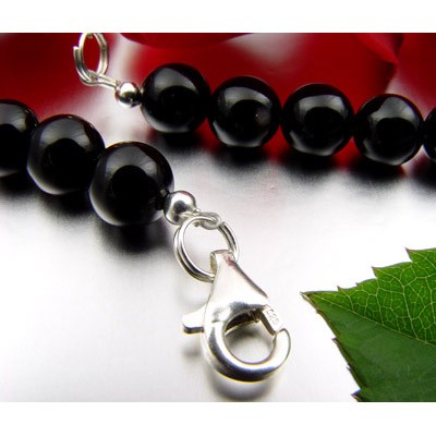 Kette aus Onyx und 925 Silber