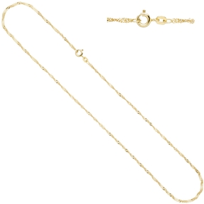 1,8mm Singapurkette Kette Halskette 585 Gold Gelbgold 42cm Halsschmuck