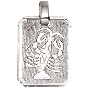 Anhänger Sternzeichen Krebs aus 925 Silber teilmattiert Horoskop