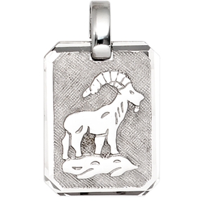 Anhänger Sternzeichen Steinbock aus 925 Silber teilmattiert Horoskop