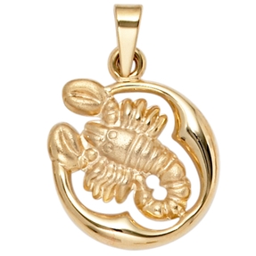 Anhänger Sternzeichen Skorpion 375 Gold Gelbgold teilmattiert Horoskop