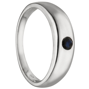 Ring Taufring Anhänger mit Safir 925 Silber Sterlingsilber rhodiniert