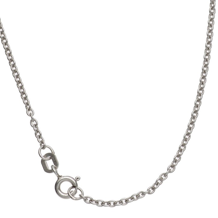 1,6mm Ankerkette aus 333 Weißgold 45cm