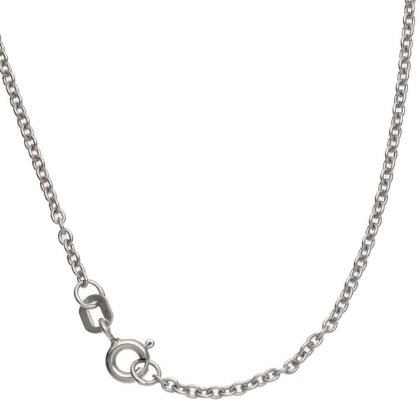 1,6mm Ankerkette aus 333 Weißgold 45cm