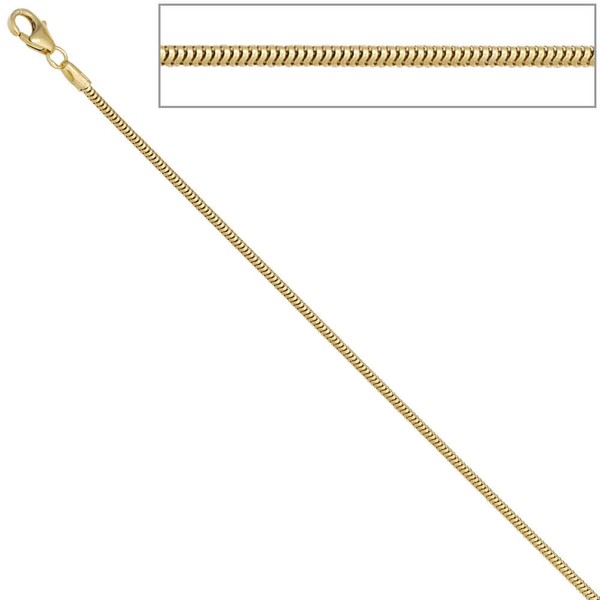 1,6mm Schlangenkette 333 Gelbgold 42cm