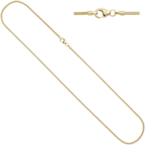 1,6mm Schlangenkette Kette Collier Halskette 333 Gold Gelbgold 60cm