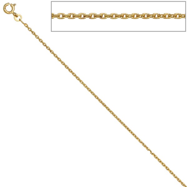 1,6mm Ankerkette aus 333 Gelbgold 50cm