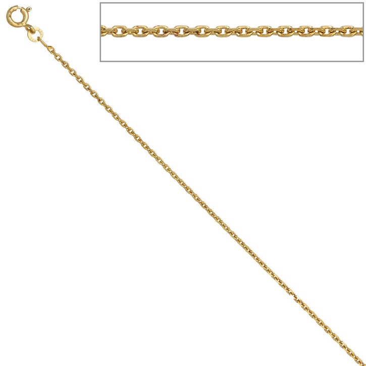 1,6mm Ankerkette aus 585 Gelbgold 60cm