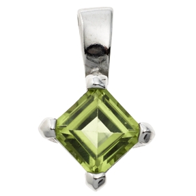 Anhänger mit echtem Peridot grün & 925 Silber Halsschmuck für Damen