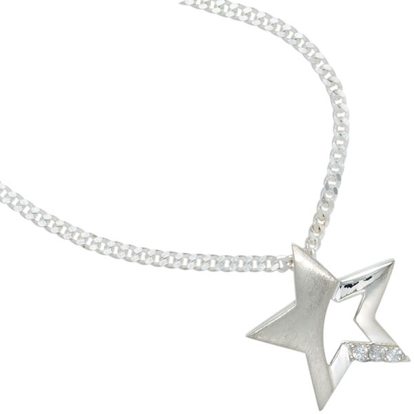 Anhänger Stern mit Zirkonia 925 Silber