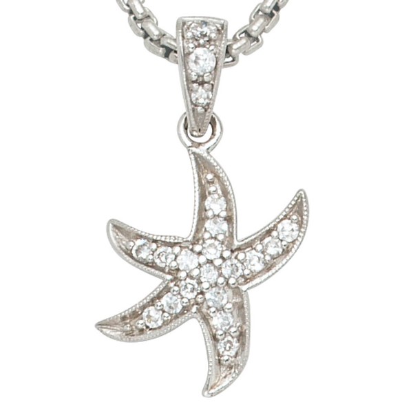 Anhänger Seestern aus 925 Silber mit Zirkonia