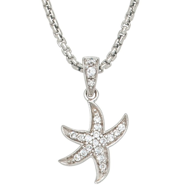 Anhänger Seestern aus 925 Silber mit Zirkonia