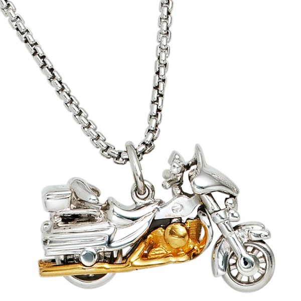 Anhänger Motorrad 925 Silber Herren