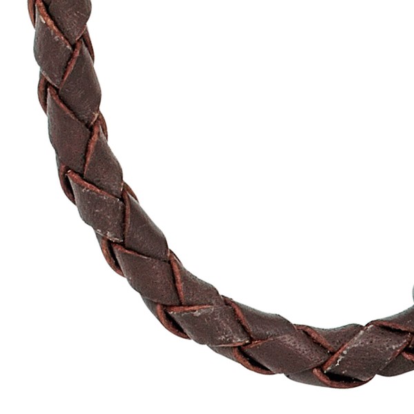 4,1mm Lederkette braun 925 Silber 60cm