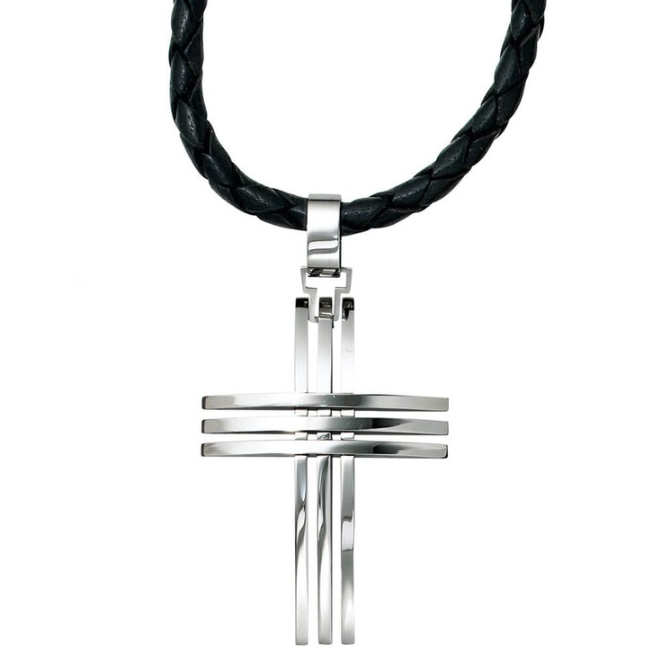 Anhänger Kreuz aus Edelstahl 3-teilig schlicht