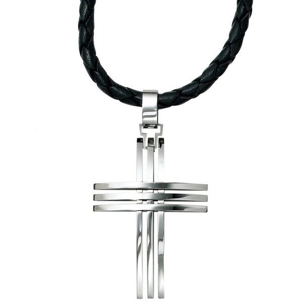 Anhänger Kreuz aus Edelstahl 3-teilig schlicht