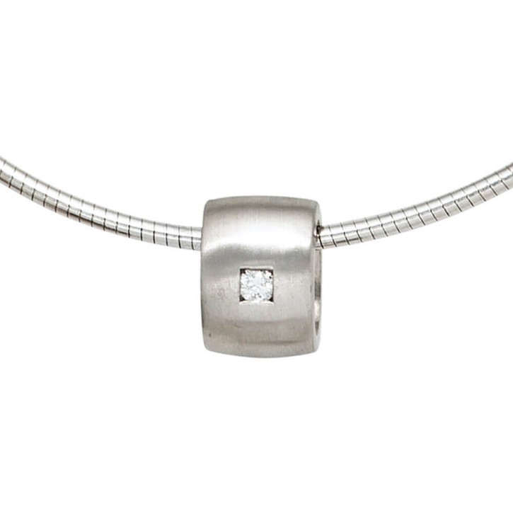 Anhänger mit Diamant Brillant 925 Silber mattiert