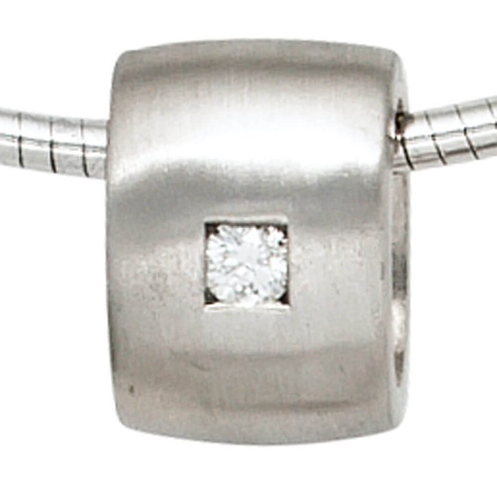 Anhänger mit Diamant Brillant 925 Silber mattiert