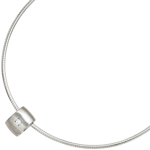 Anhänger mit Diamant Brillant 925 Silber mattiert