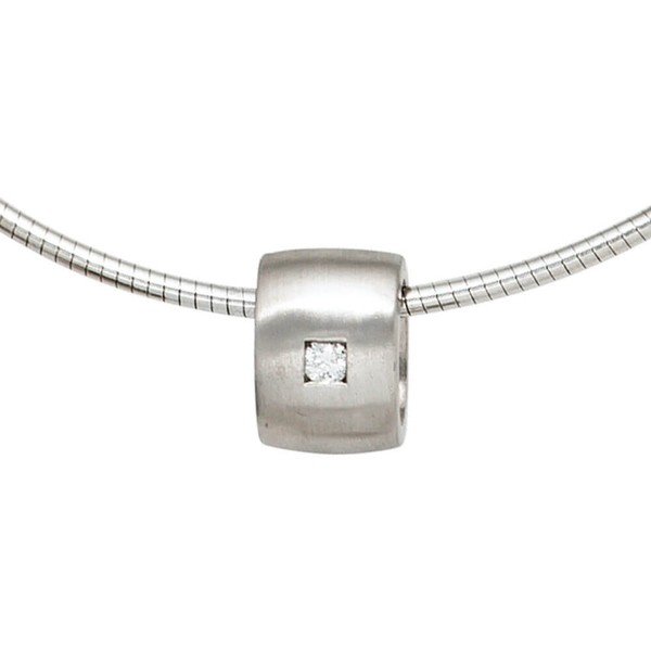 Anhänger mit Diamant Brillant 925 Silber mattiert