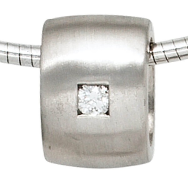 Anhänger mit Diamant Brillant 925 Silber mattiert