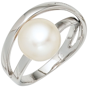 Ring Damenring Perlenring mit Süßwasser Perle Zuchtperle 925 Silber Ring Damenring Perlenring mit Süßwasser Perle Zuchtperle 925 Silber