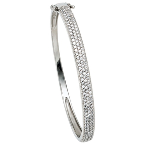 Armreif Armschmuck Armband aus 925 Silber mit Zirkonia weiß Damen