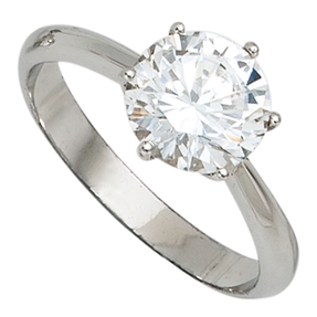 Ring Damenring mit Zirkonia weiß 925 Silber rhodiniert Fingerschmuck