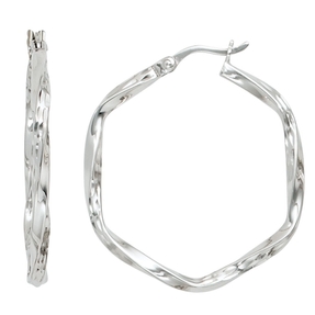 Ohrringe Creolen Creole 31,2mm aus 925 Silber gedreht Ohrschmuck Ohrringe Creolen Creole 31,2mm aus 925 Silber gedreht Ohrschmuck