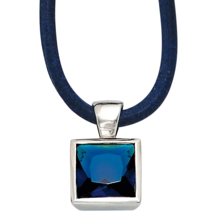 Anhänger mit Zirkonia blau 925 Silber