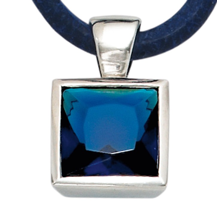 Anhänger mit Zirkonia blau 925 Silber