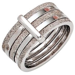 Breiter Damenring Ring aus 925 Silber teildiamantiert Fingerring Damen Breiter Damenring Ring aus 925 Silber teildiamantiert Fingerring Damen