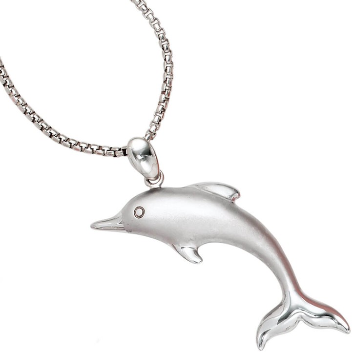 Anhänger Delfin 925 Silber teilmattiert