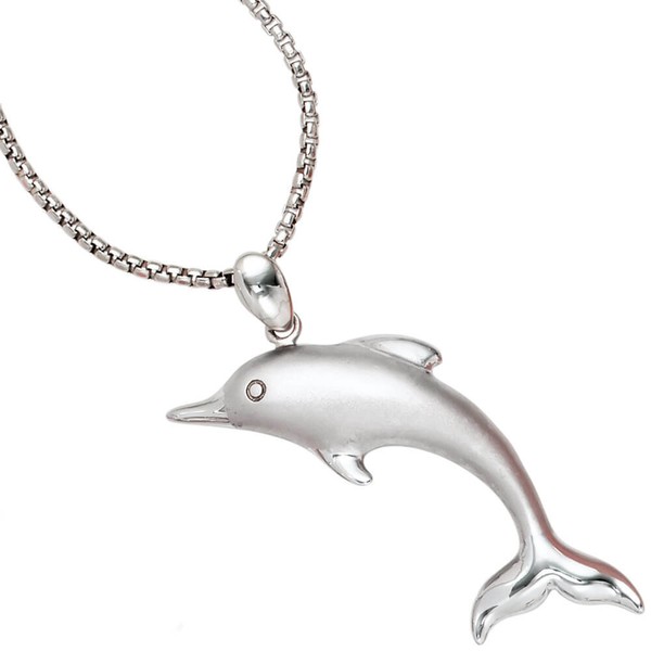 Anhänger Delfin 925 Silber teilmattiert