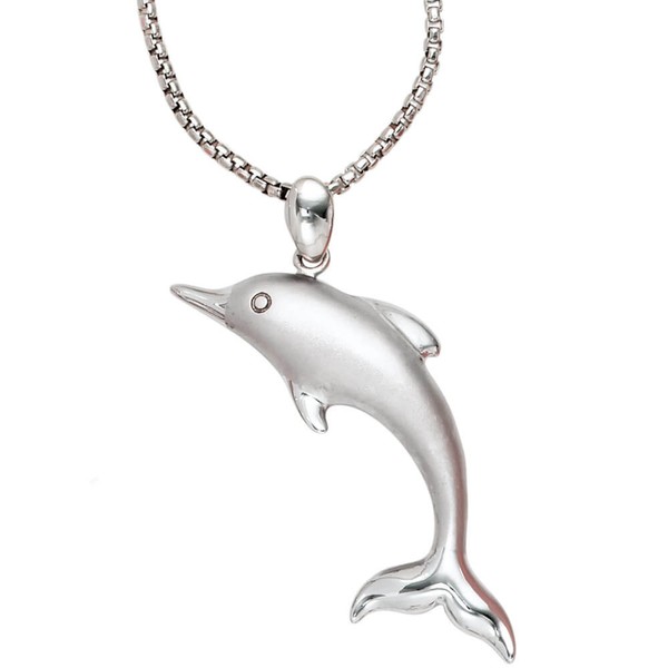 Anhänger Delfin 925 Silber teilmattiert